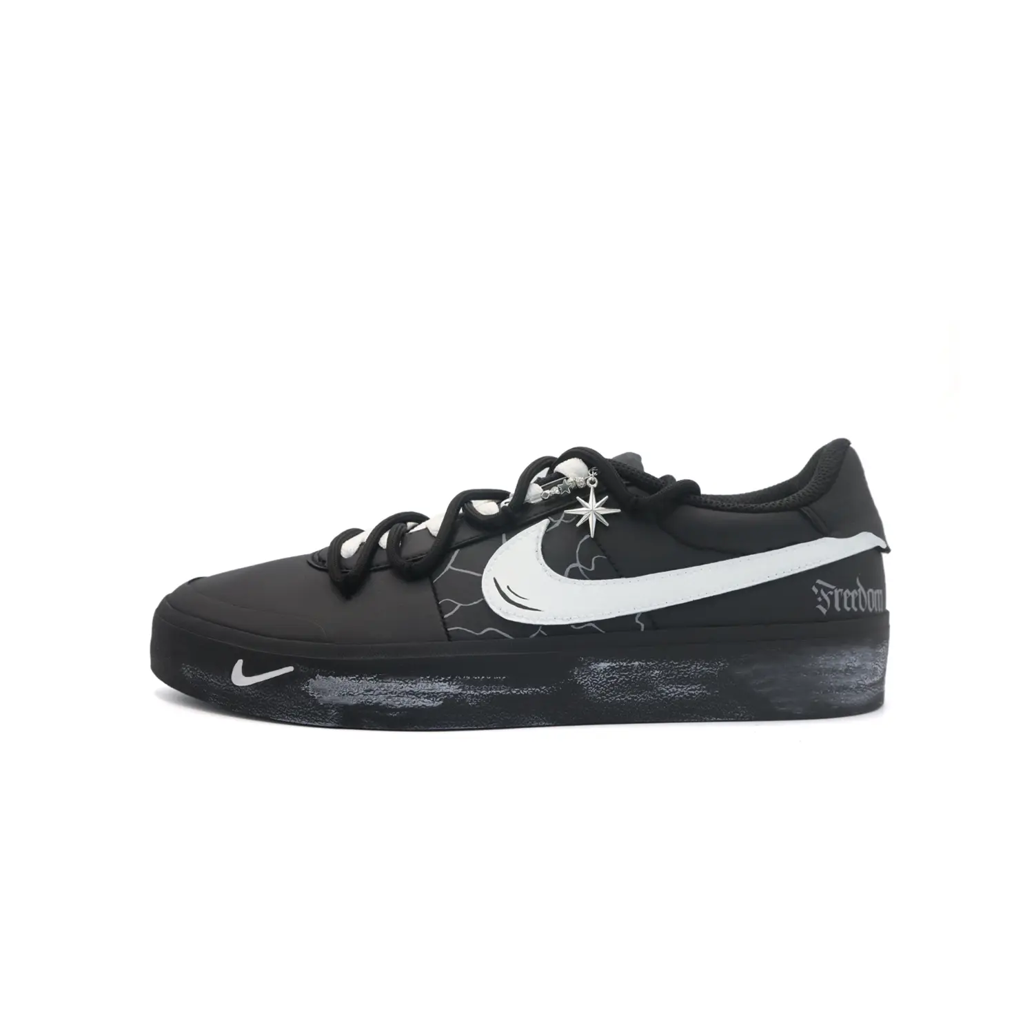 

Nike Износостойкие низкие кроссовки для скейтбординга Court Shot, мужские, черные, белые, серые