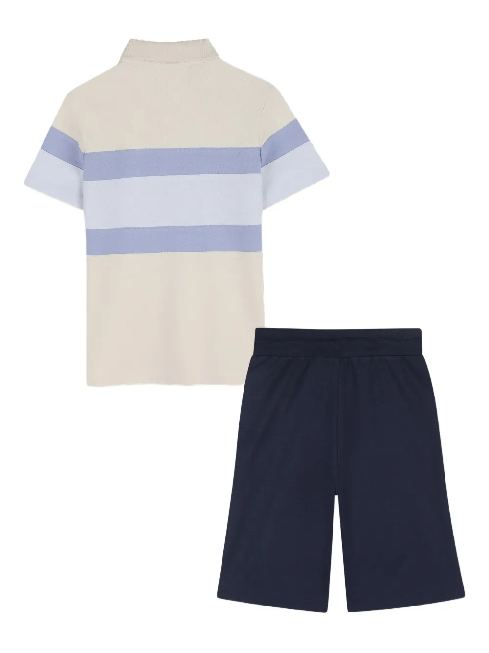 Комплект из топа и шортов с логотипом BOSS Kidswear, бежевый — фото 2