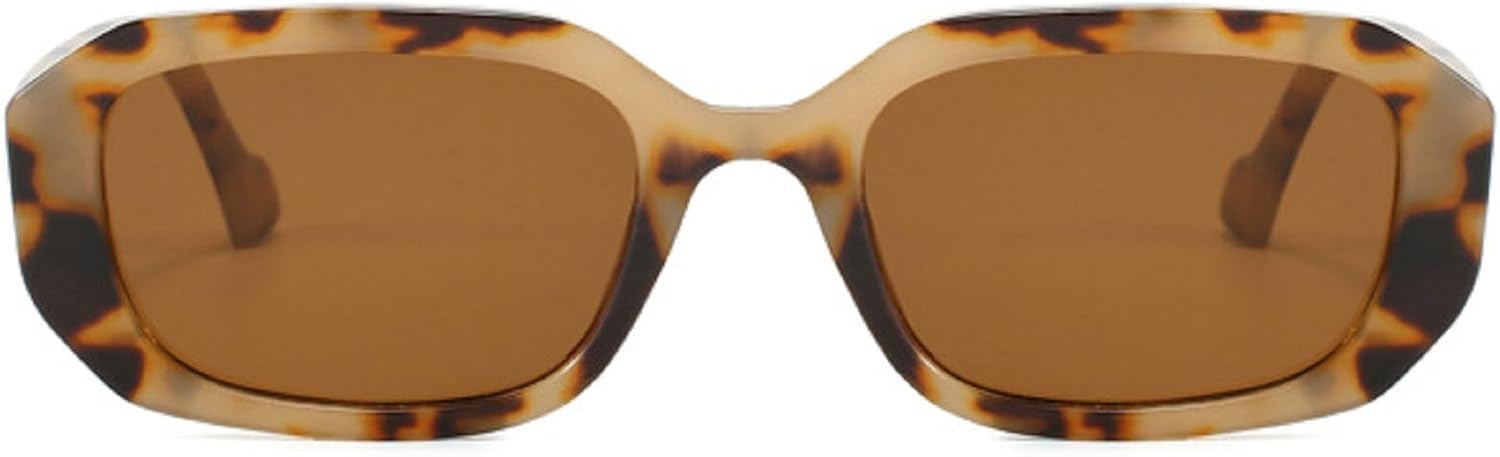 

Модные солнцезащитные очки в форме многоугольника и прямоугольника для женщин, ретро-очки с градиентным переходом, защита от УФ-излучения UV400 для мужчин, сине-зеленые солнцезащитные очки mincl, Black Leopard