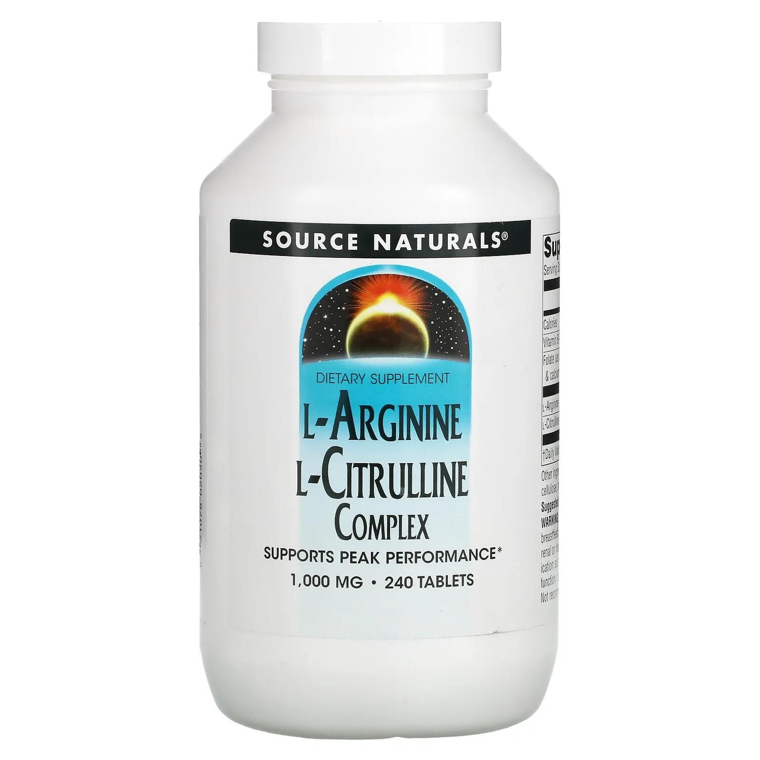 

Source Naturals Комплекс L-аргинина L-цитруллина 1000 мг 240 таблеток