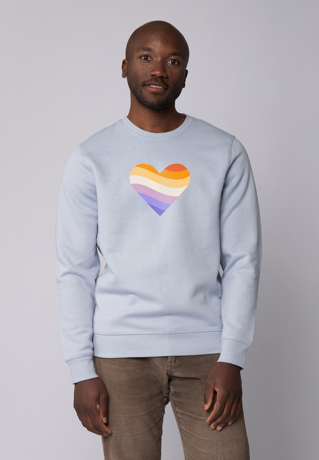

Толстовка RAINBOW HEART watapparel, светло-голубой