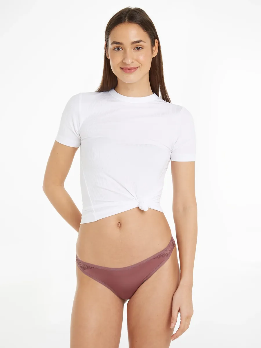 

Calvin Klein Underwear Бразильские трусы "БРАЗИЛЬСКИЕ", с кружевной вставкой, цвет Capri Rose