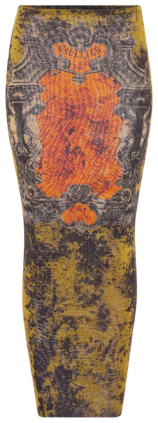 

Юбка Jean Paul Gaultier Médaillon Long Skirt 'Black/Khaki/Orange', черный