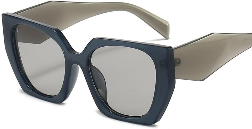 

Большие прямоугольные женские солнцезащитные очки в винтажном дизайнерском стиле, модные солнцезащитные очки больших размеров для мужчин и женщин, защита от ультрафиолета UV400 GHVWYX, Blue