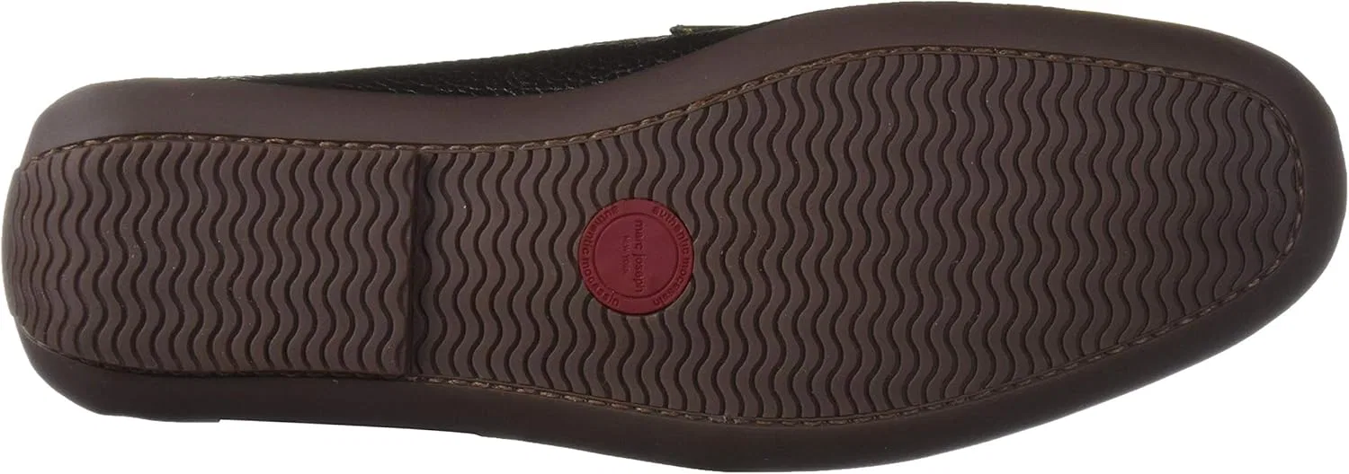 Лоферы из натуральной кожи с металлической пряжкой Marc Joseph New York, коричневый зернистый — фото 4