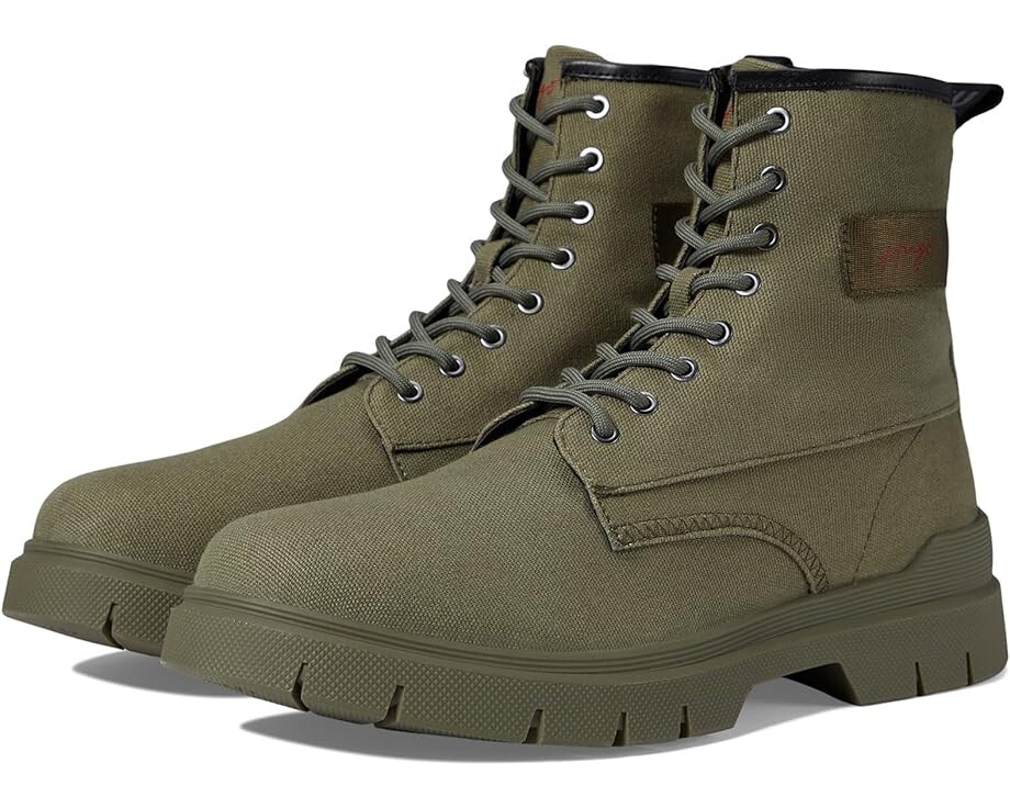 

Ботинки HUGO Ryan Canvas Lace-Up Boots, цвет Olive Grey