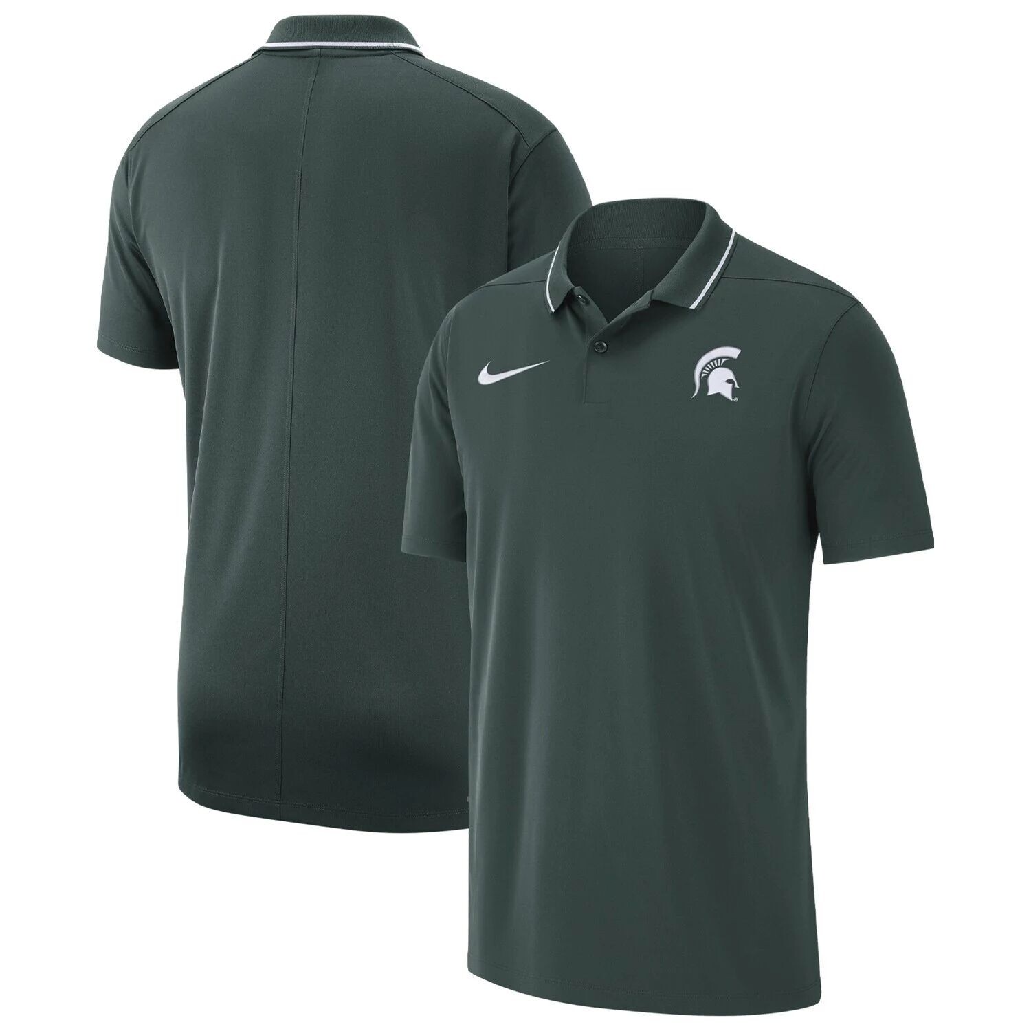 

Мужская поло Green Michigan State Spartans Coaches Performance Nike