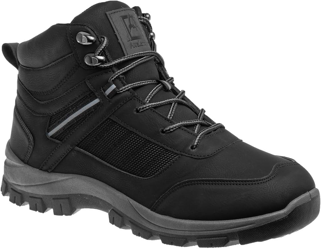 

Мужские походные ботинки Avalanche с резиновой подошвой против скольжения, ботинки для взрослых, размер 8.5-13, черный