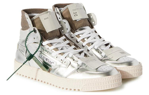 Кроссовки 3.0 off-court high 'silver brown green' Off-White, серебряный — фото 3