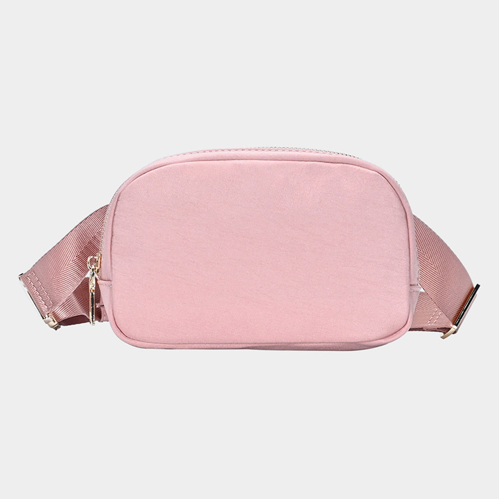 

Сумка через плечо из цельного нейлона FASHNZFAB, розовый