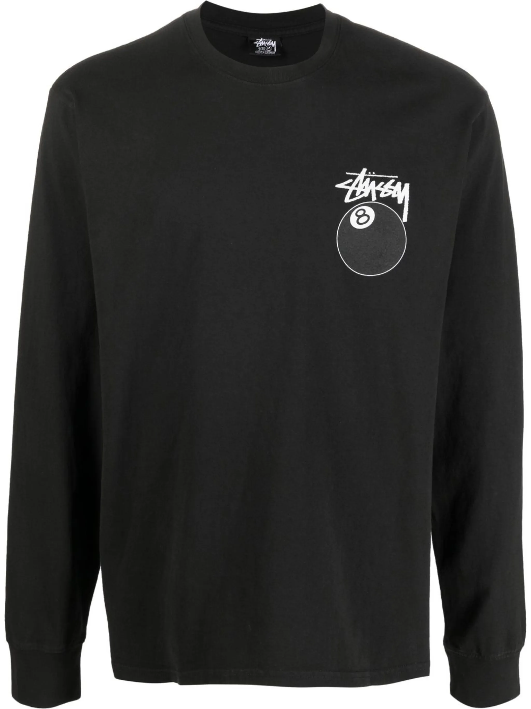 

Футболка с длинными рукавами и логотипом Stüssy, черный