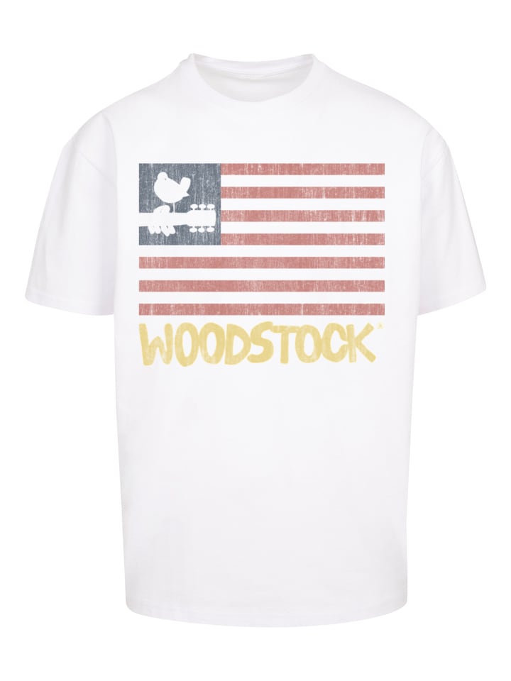 

Футболка F4NT4STIC Woodstock Distressed Flag Music Festival Rock, белый