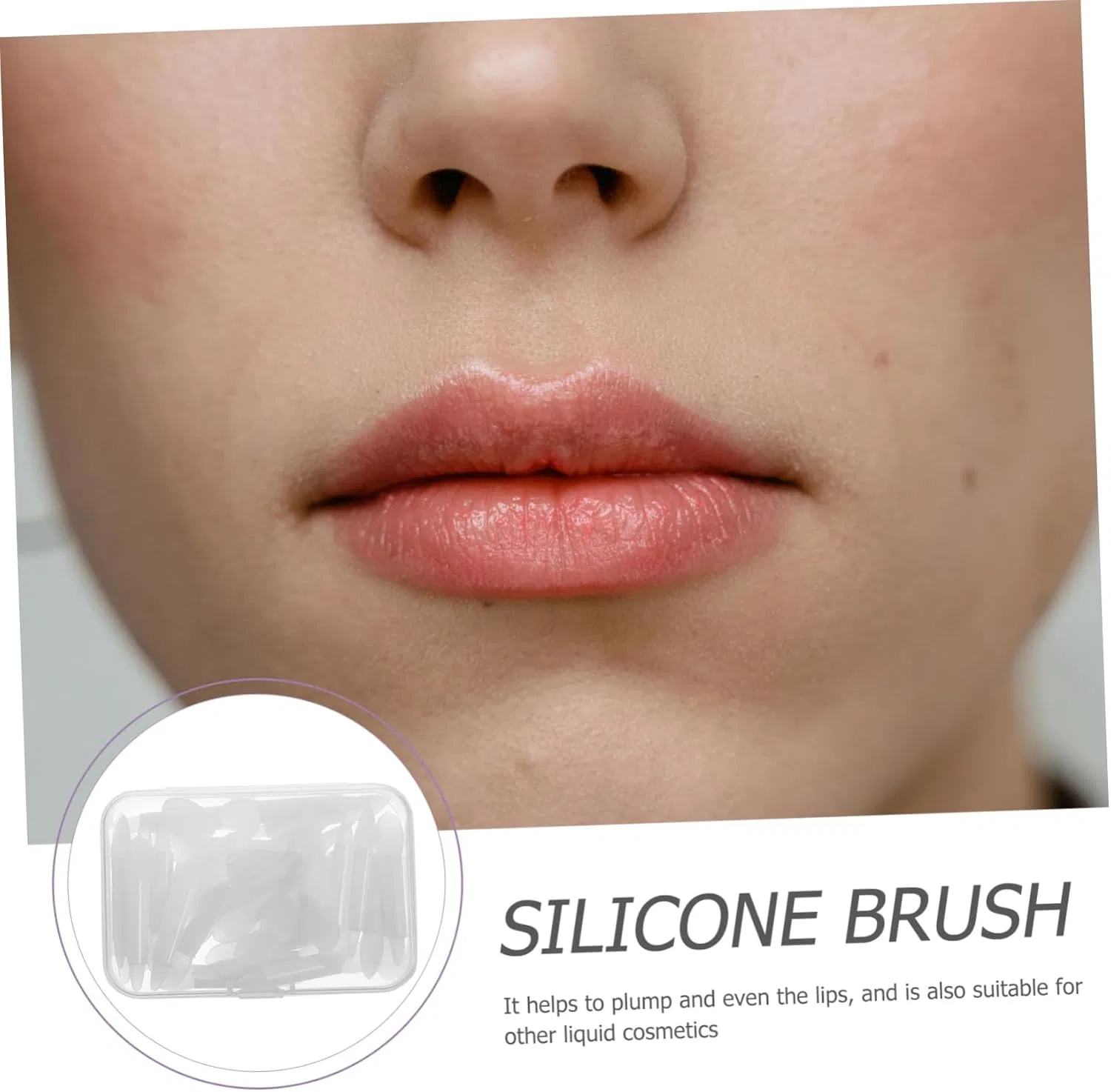 Набор губных кистей Minkissy 30 шт белый — фото 2