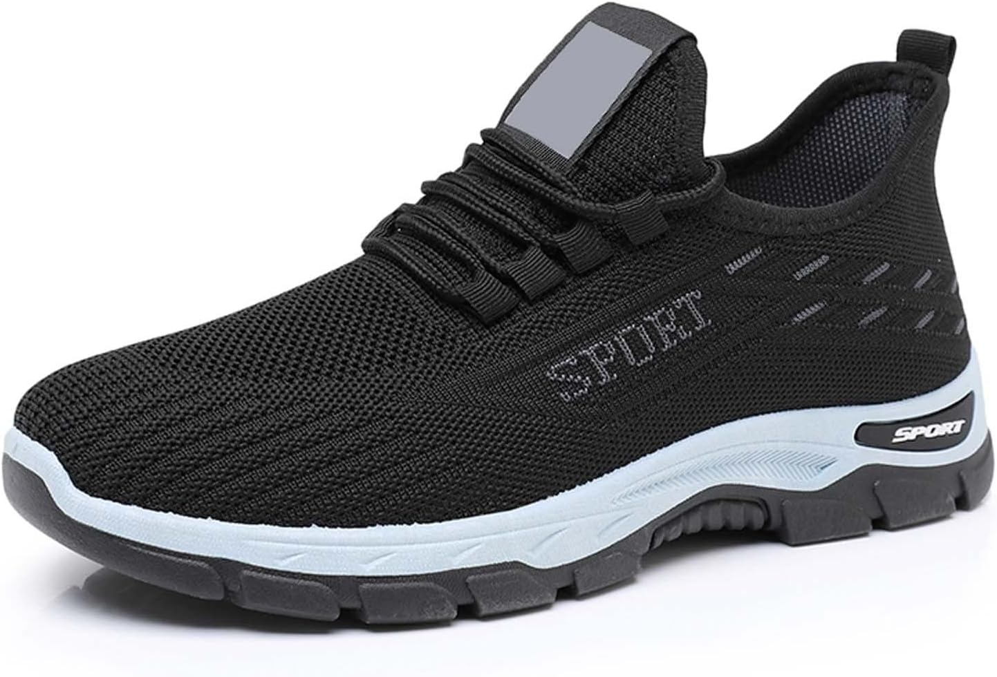 

Мужские модные однотонные тканевые повседневные спортивные кроссовки, дышащие, нескользящие, мужские низкие кроссовки Air 1 Generic, черный