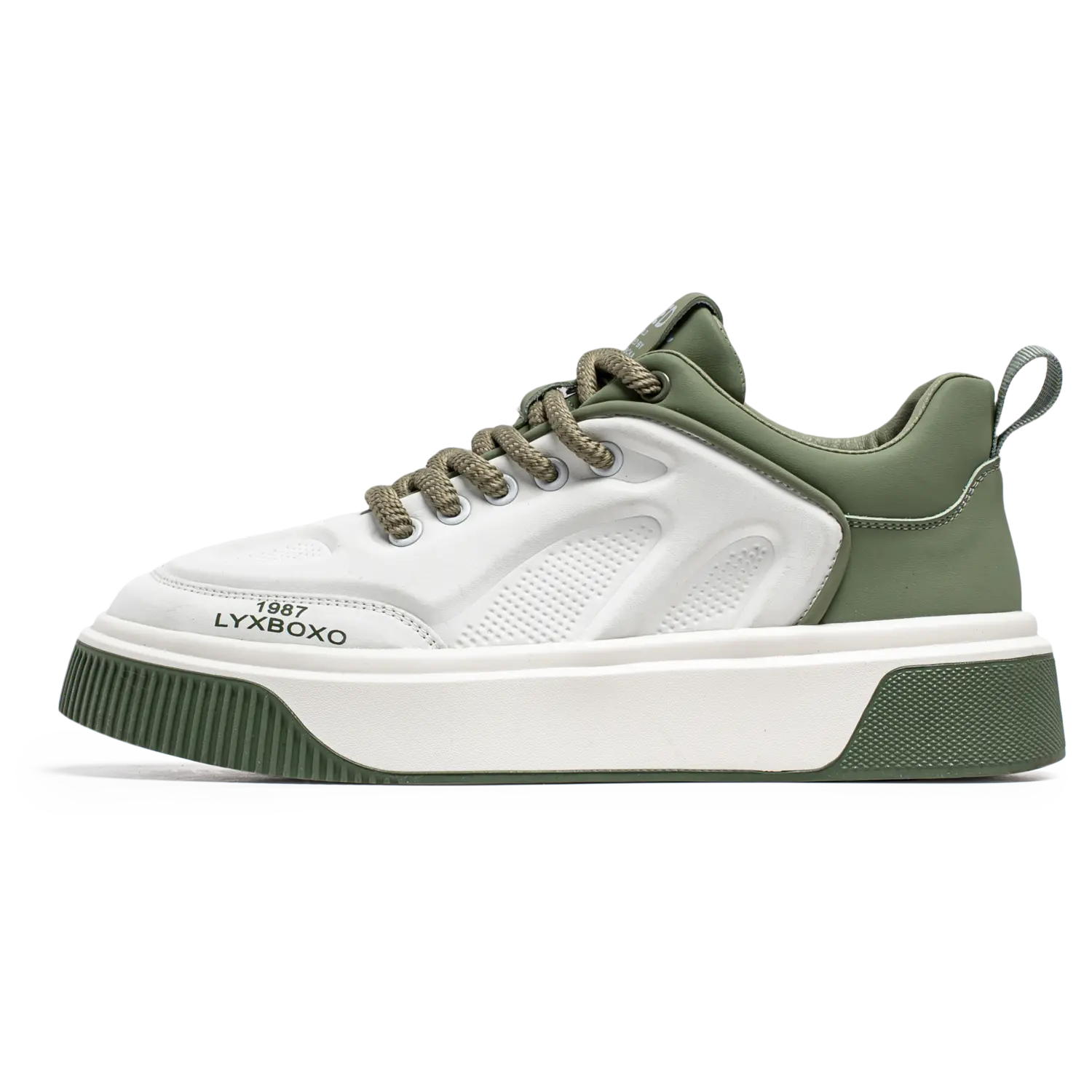 

Bull charm Низкие скейтерские кроссовки мужские бело-зеленые, цвет White Green