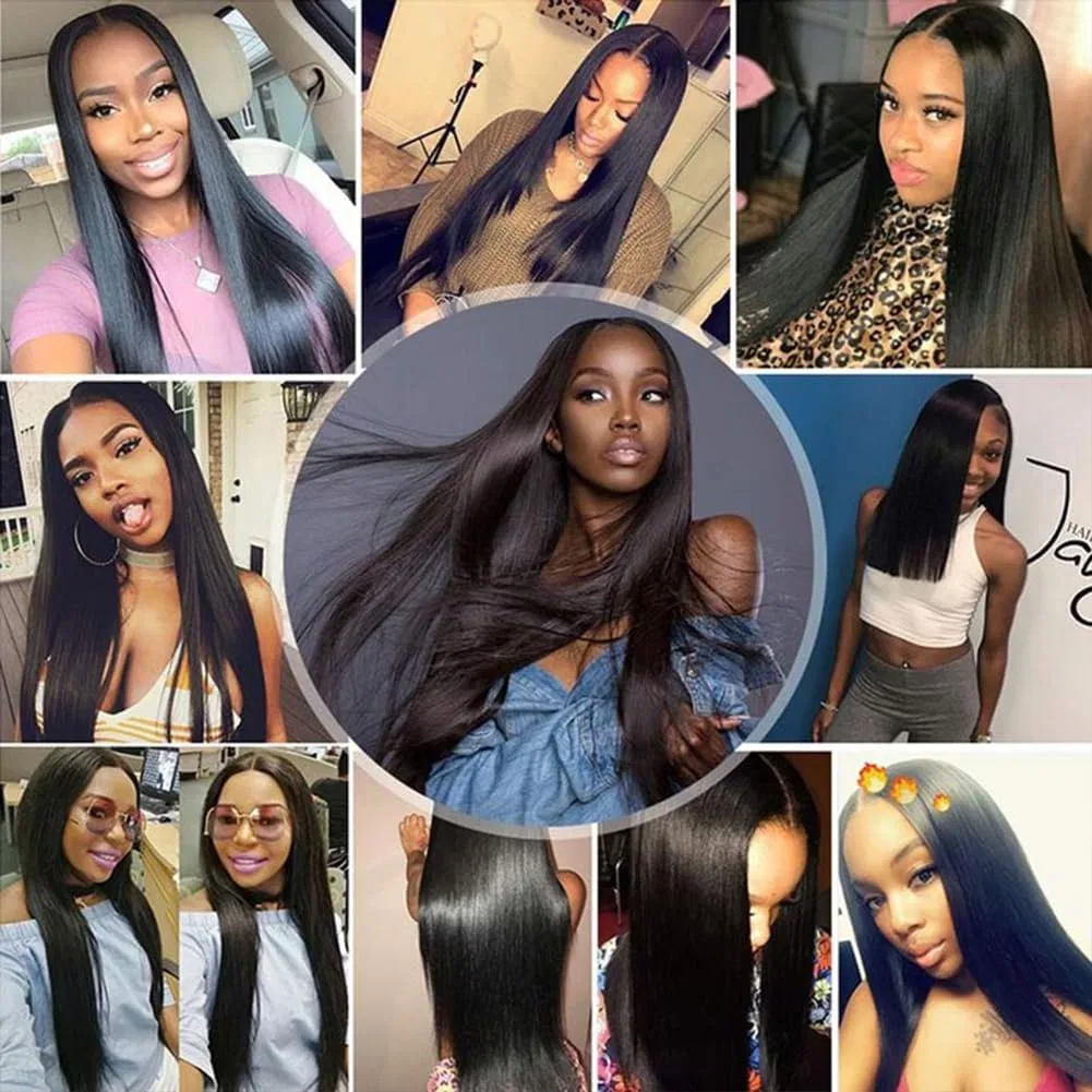 Наращивание волос из натуральных прядей Hxxcoup Qiyazai, Straight Bundles Human Hair — фото 2