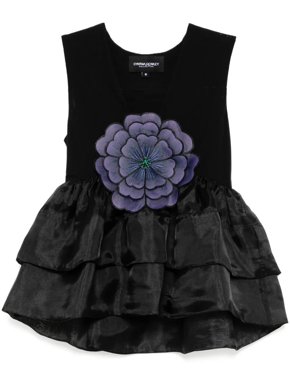 

Топ из органзы Cynthia Rowley, черный