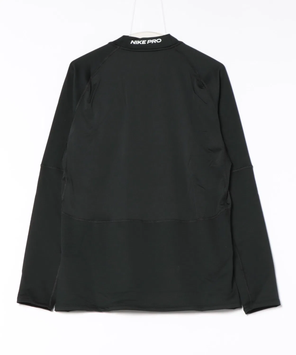 Футболка длинный рукав Nike Pro Warm Mock L/S, черная — фото 2