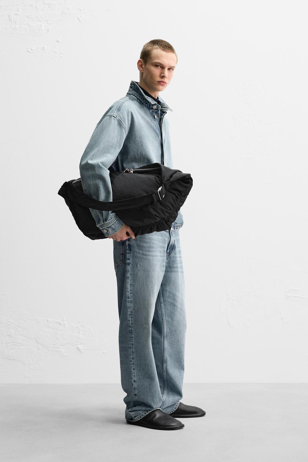 

Нейлоновая сумка через плечо ZARA, черный