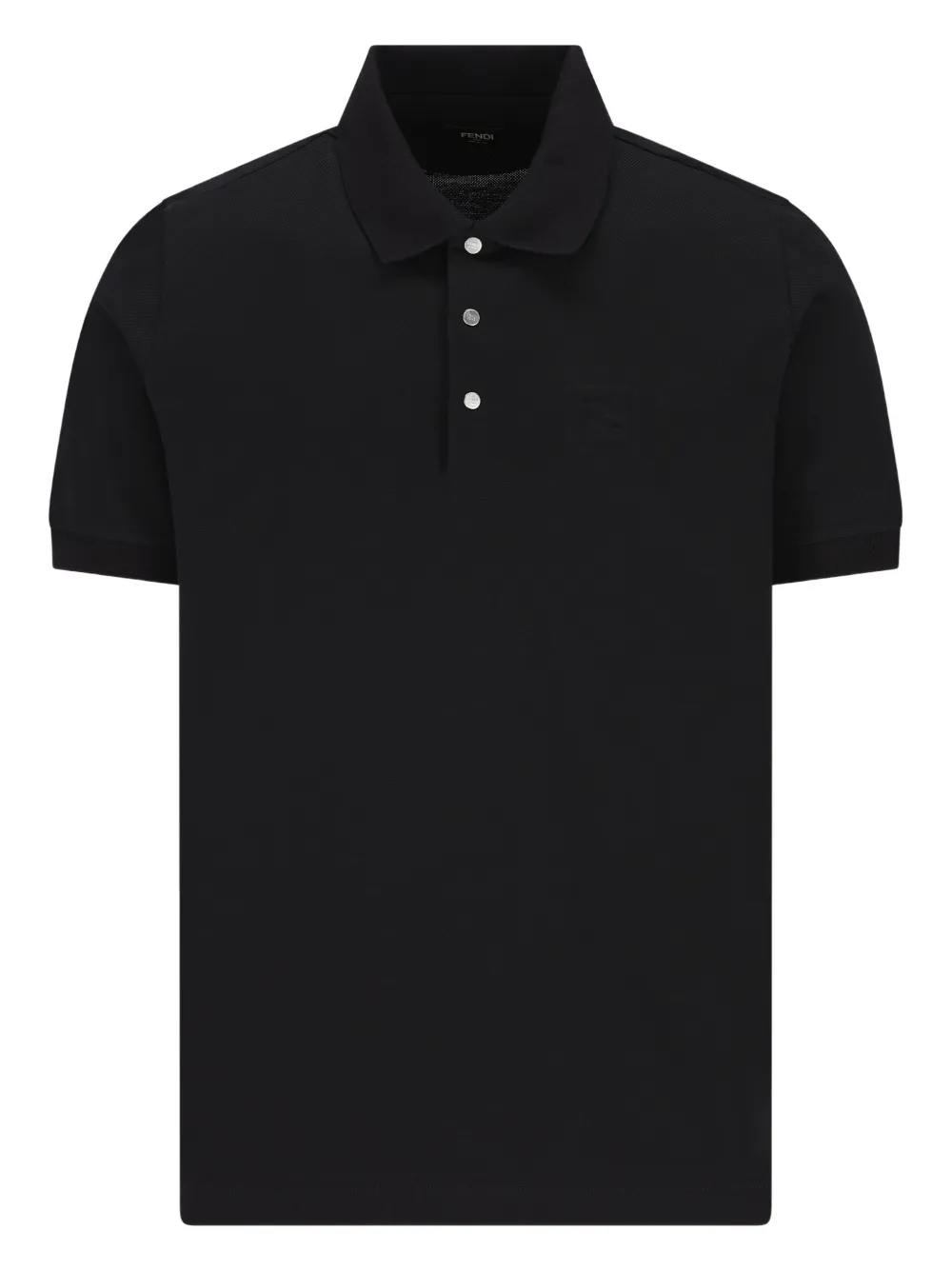 

Поло из пике с тисненным логотипом FENDI, синий