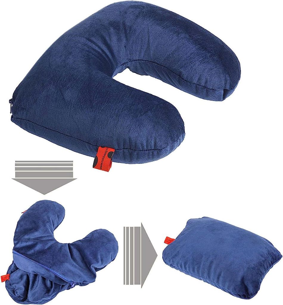 

Подушка для отдыха и путешествий CuddleBug Подушка для путешествий 2 в 1 от Cuddlebug Blue 32 x 32 см R pet