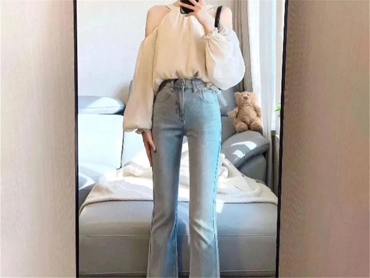 Джинсы клеш, stretch cotton, Blue Jeans — фото 2