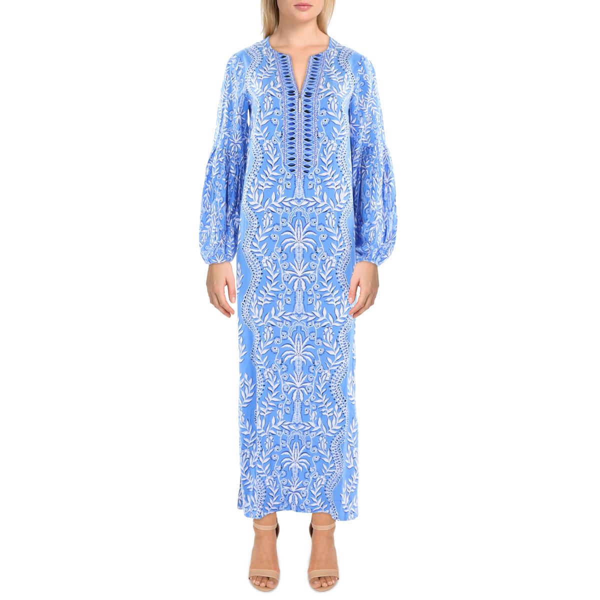 

Женское длинное платье макси с принтом Lilly Pulitzer, цвет abaco blue