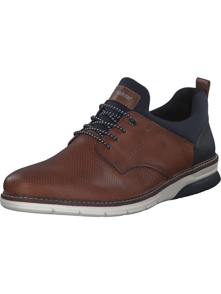 

Туфли на шнуровке rieker, цвет nuss/lake/navy/amaretto