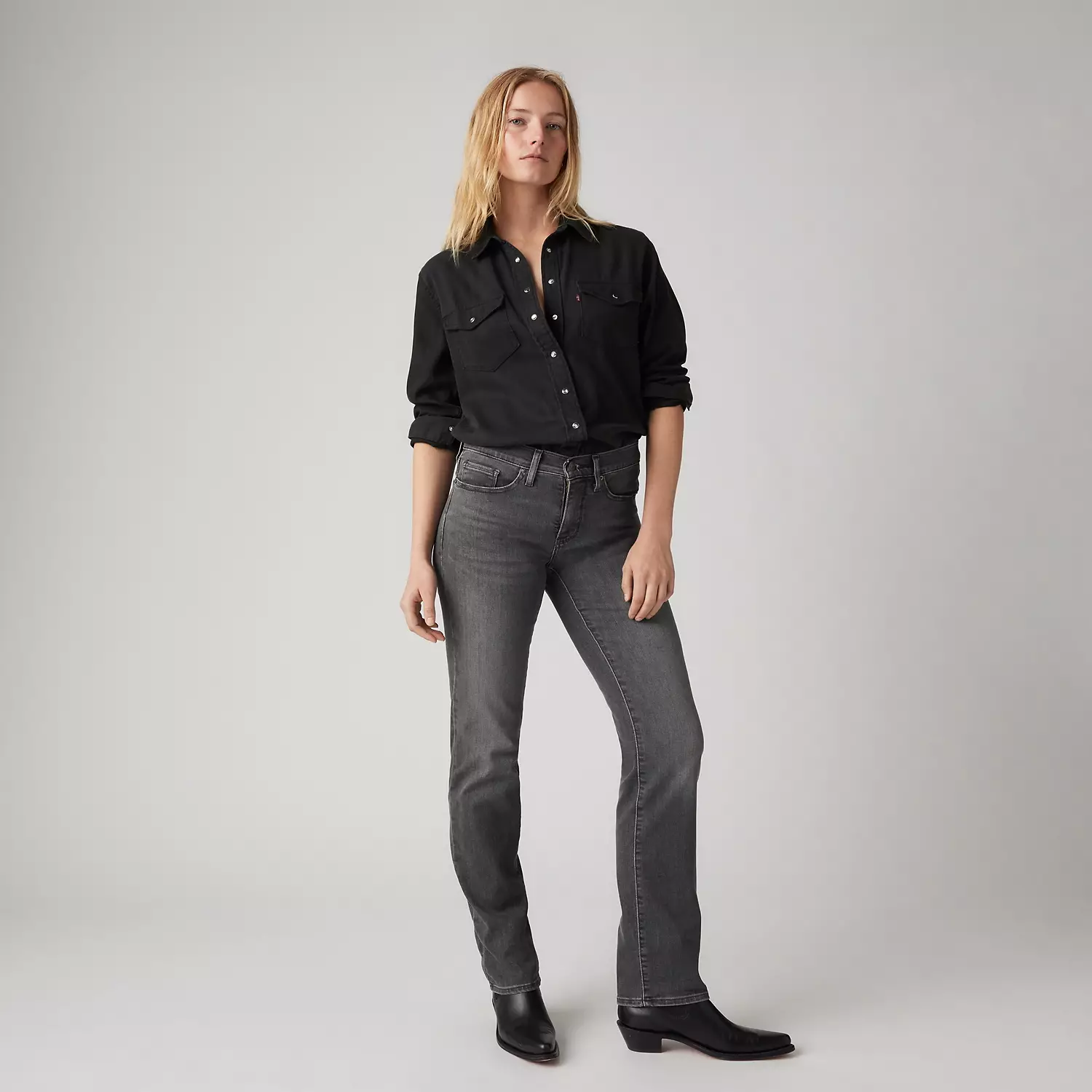 

314 моделирующие прямые женские джинсы Levi's, черный