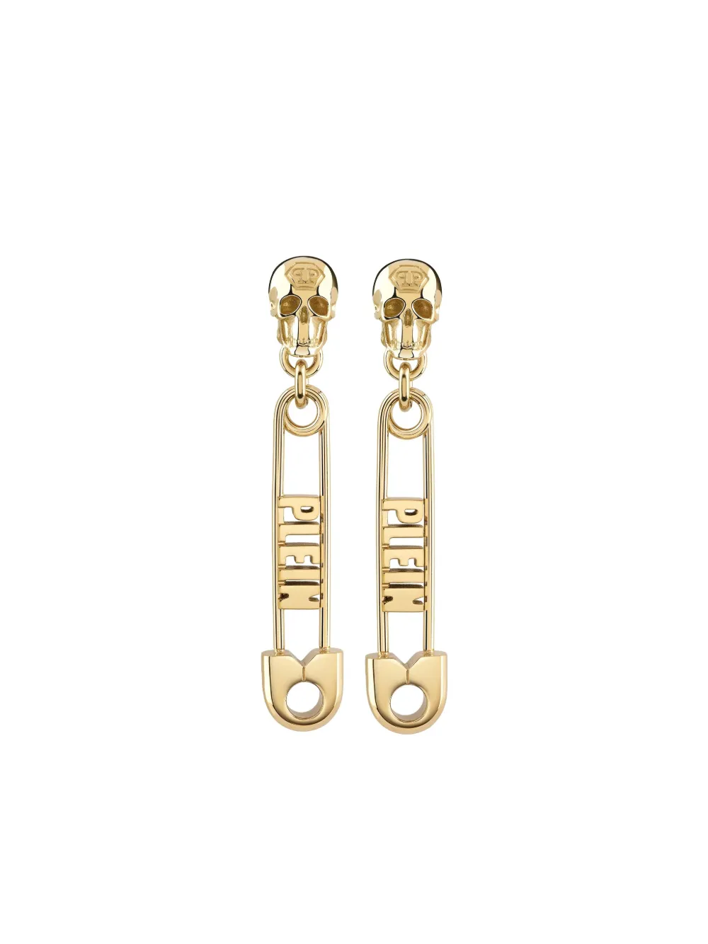

Длинные серьги-гвоздики в виде золотой булавки Philipp Plein, золотистый