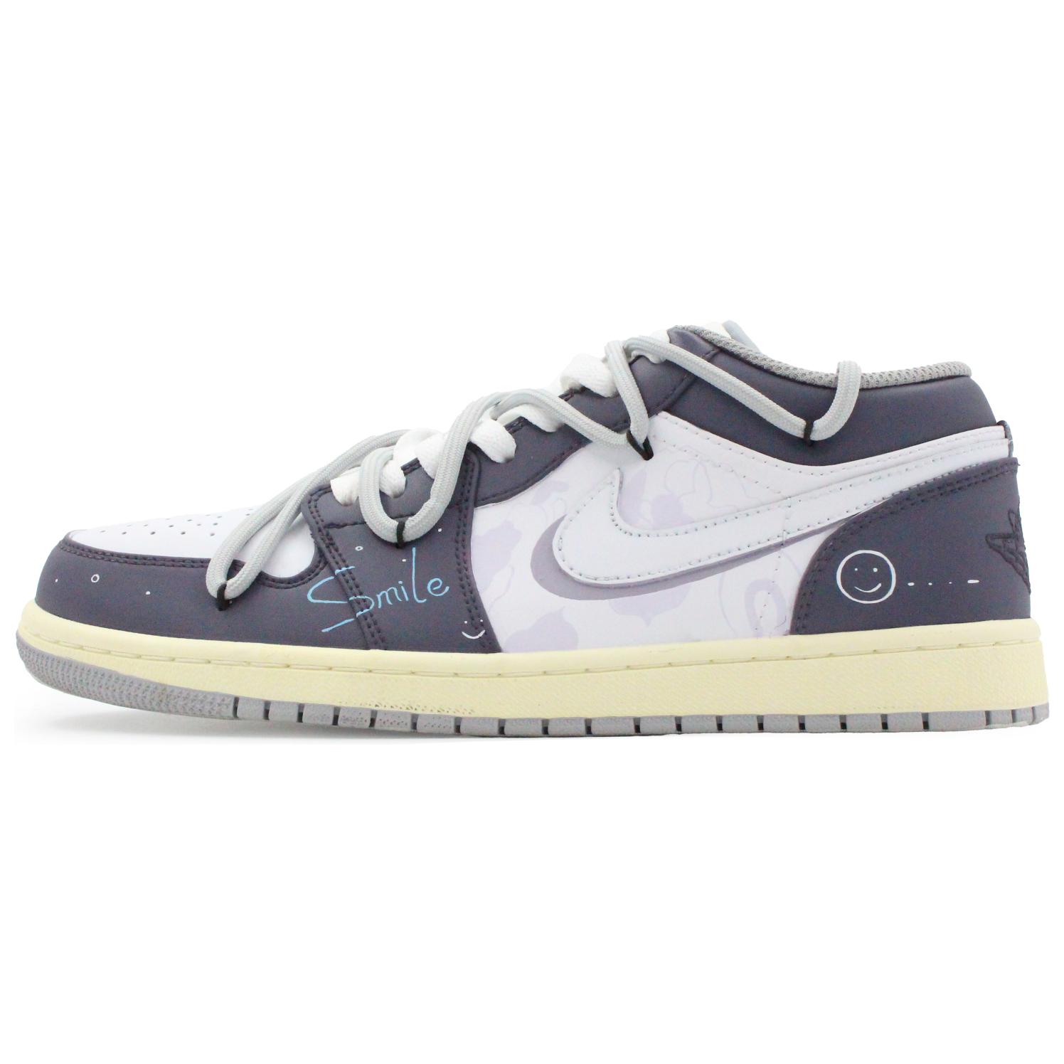 

Кроссовки Air JORDAN 1 Vintage Basketball Shoes Women's Low-Top Gray White, Серый, Кроссовки Air JORDAN 1 Vintage Basketball Shoes Women's Low-Top Gray White