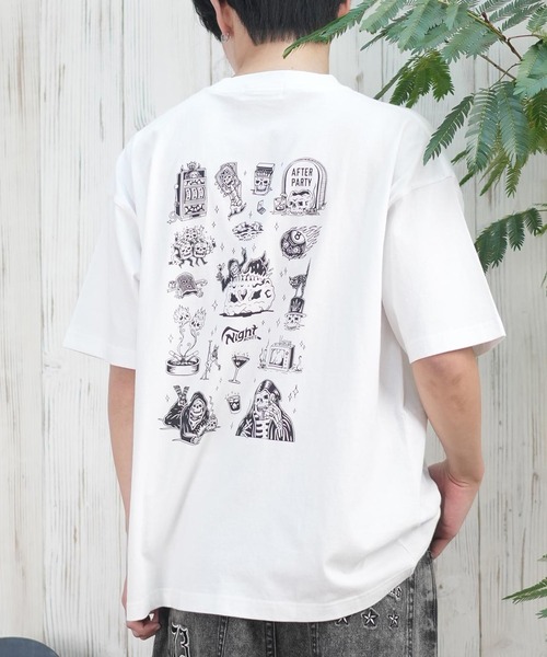 

LURKING CLASS Футболка с коротким рукавом, принт на спине, Murasaki Sports, белый