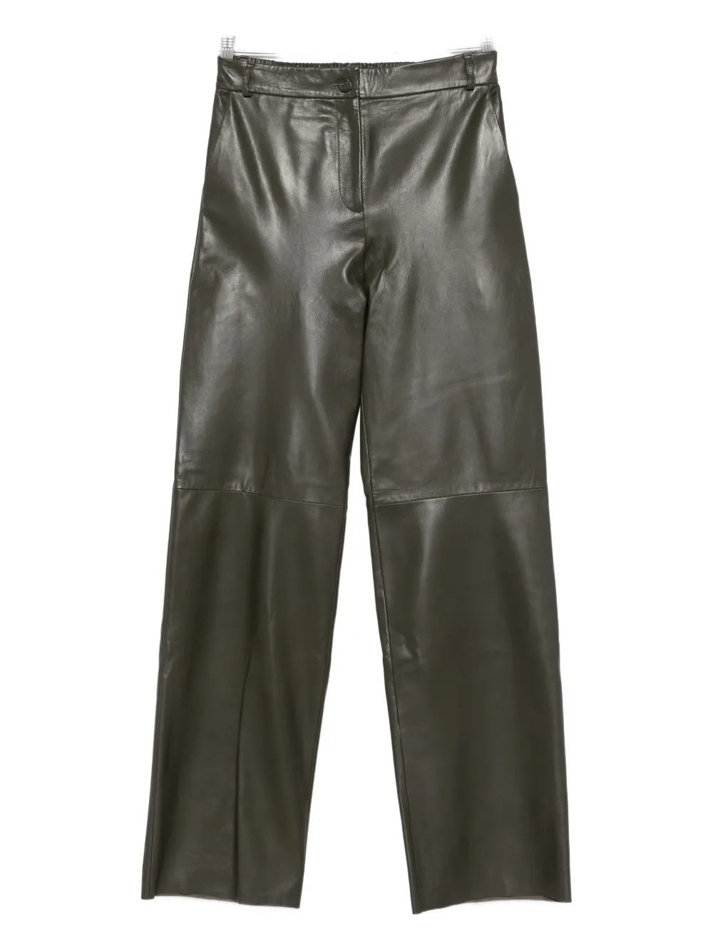 

Кожаные брюки прямого кроя Antonelli, зеленый
