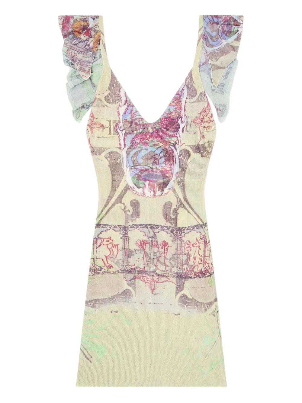 

Платье M-Fiorenza с оборками DIESEL, нейтральный