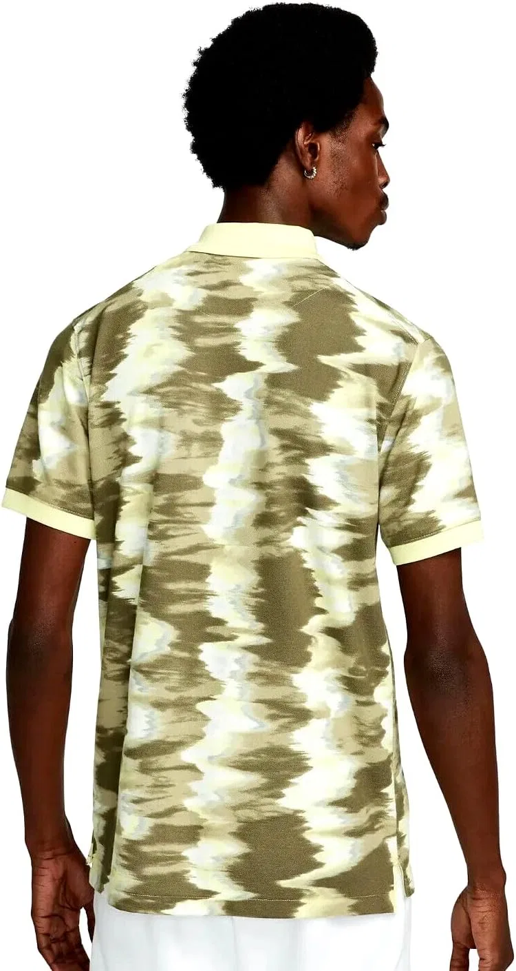 Поло мужское Nike Dri-FIT Advantage, оливковый/лимонный шифон — фото 2