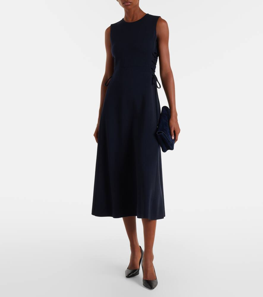 Платье миди из вирджинской шерсти Delfi Max Mara, Blu Marino — фото 2