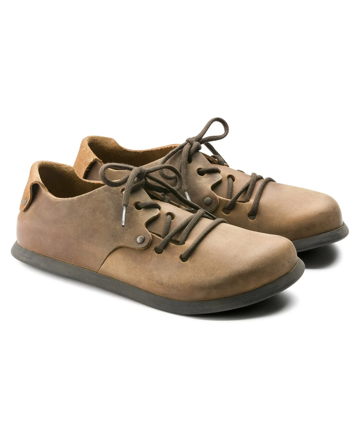 Унисекс ботинки из оливковой кожи Montana BIRKENSTOCK бежевые — фото 4