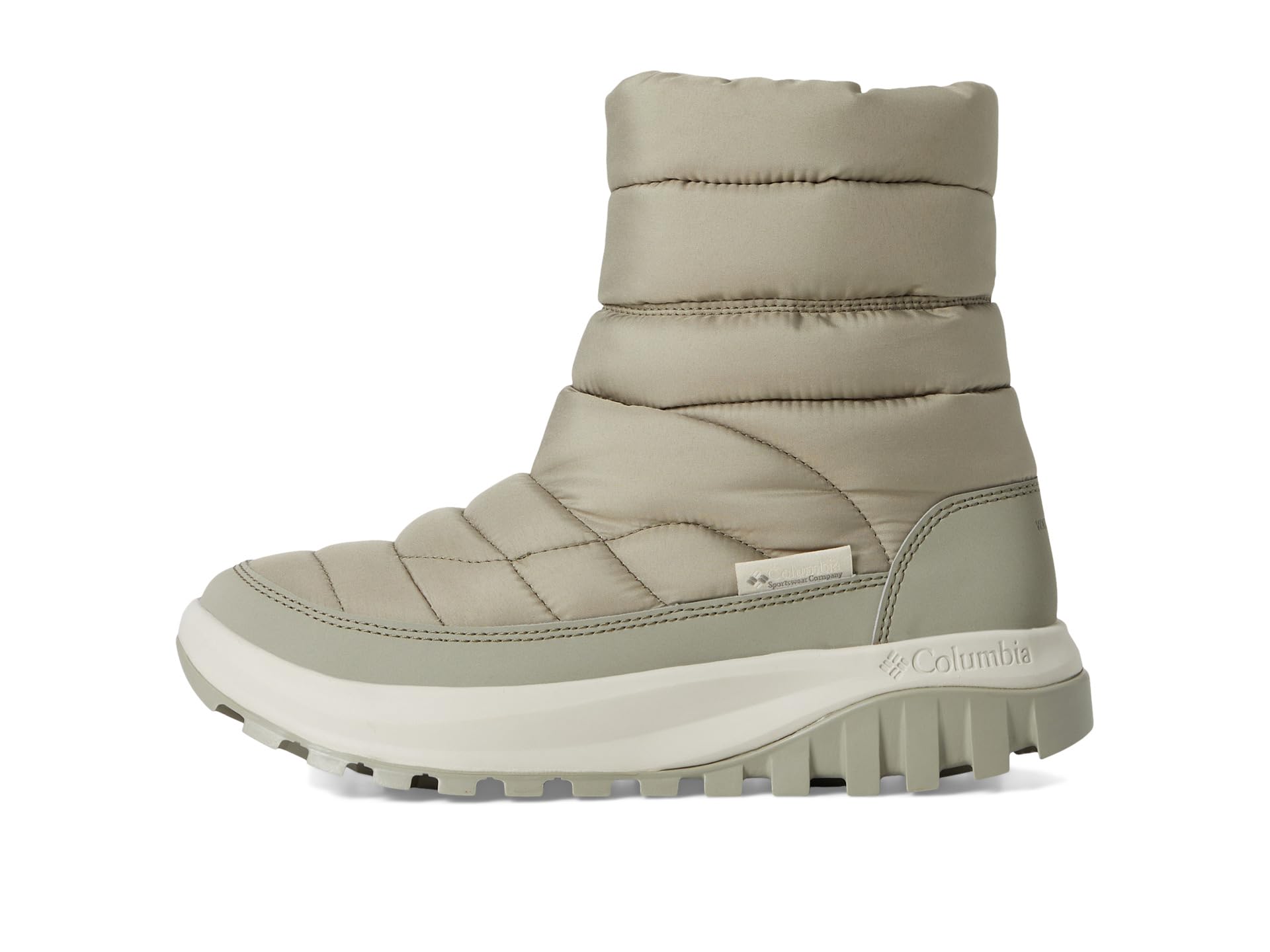 Женские зимние ботинки Columbia Snowtrot стеганые на молнии, серый — фото 4