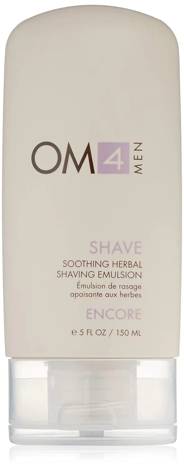 Organic Male OM4 Shave: успокаивающая травяная эмульсия для бритья - прешейв-масло, крем для бритья и увлажняющая маска 3 в 1