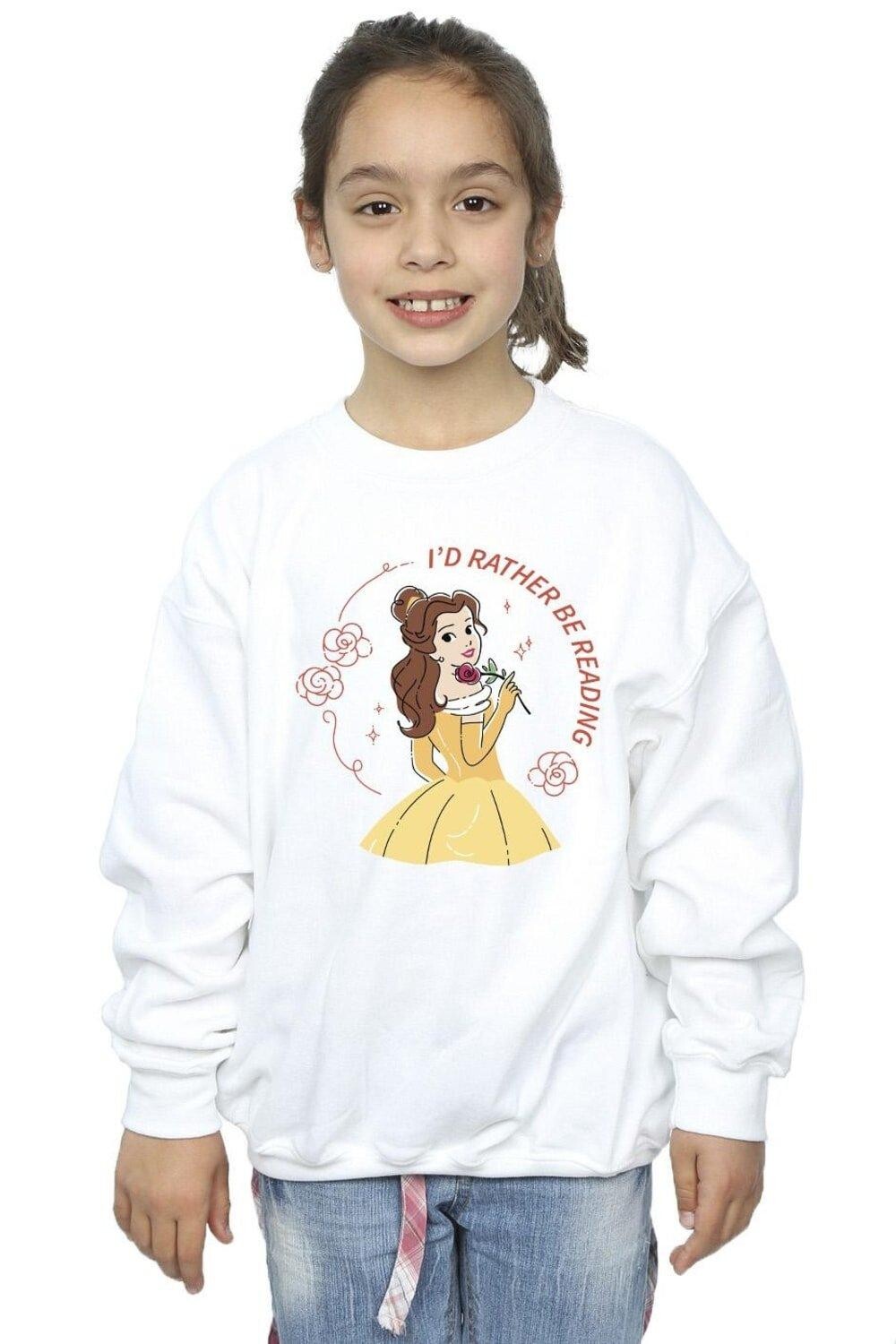 

Толстовка «Красавица и чудовище, я бы лучше читала» Disney, белый