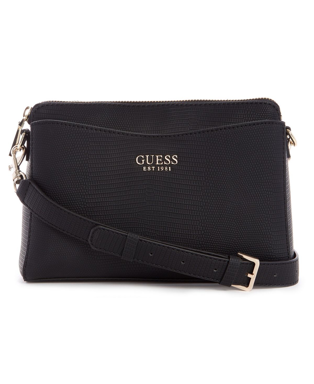 

Небольшое плечо через плечо Lyndi с тремя отделениями для девушки GUESS, черный