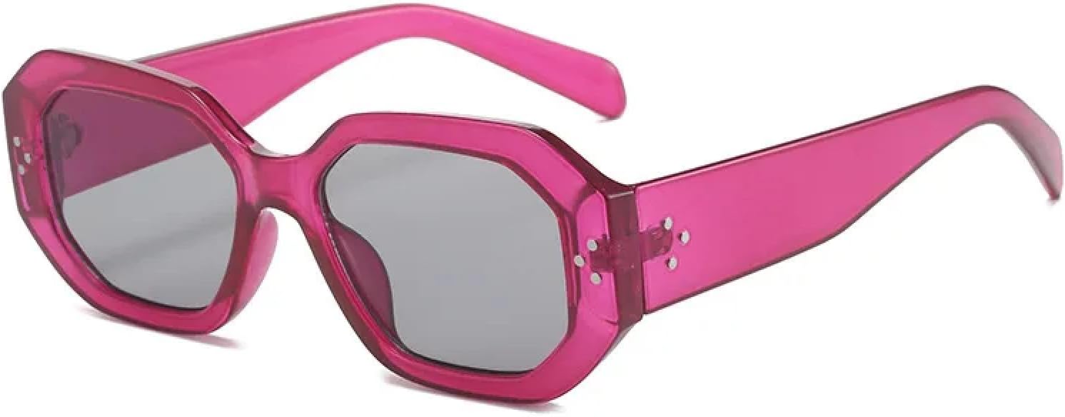 

Солнцезащитные очки Polygon для женщин, роскошные модные солнцезащитные очки UV400, мужские солнцезащитные очки в стиле панк, женские очки для активного отдыха TKKTLLT, Purple-gray