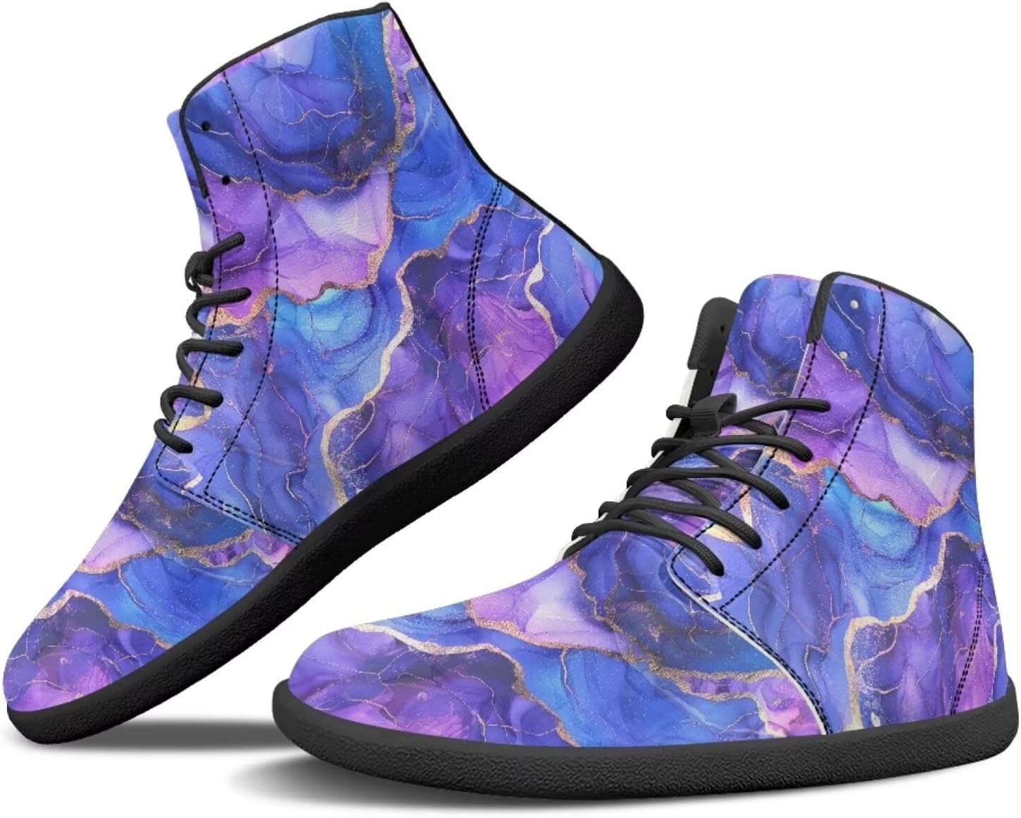 

Женские высокие кеды JoyLamoria с мраморным рисунком, спортивные туфли для ходьбы и тенниса, кожаные минималистичные обувь на шнуровке для улицы, Marble