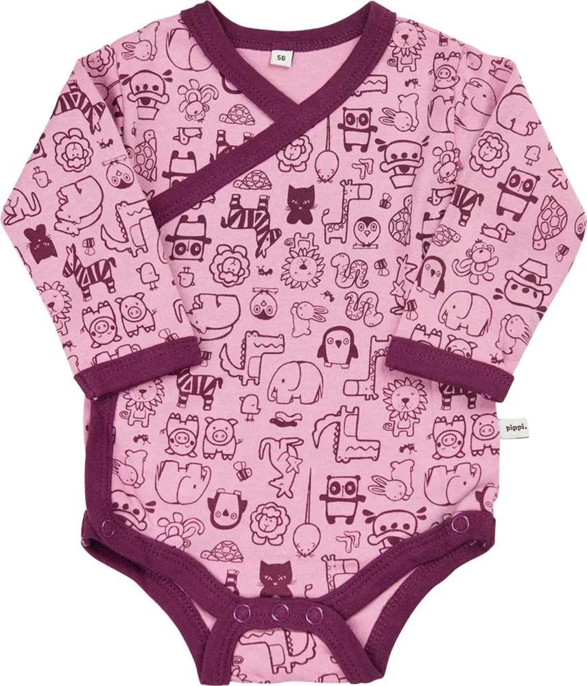 Боди детский с принтом, Pippi Babywear, сиреневый — фото 3