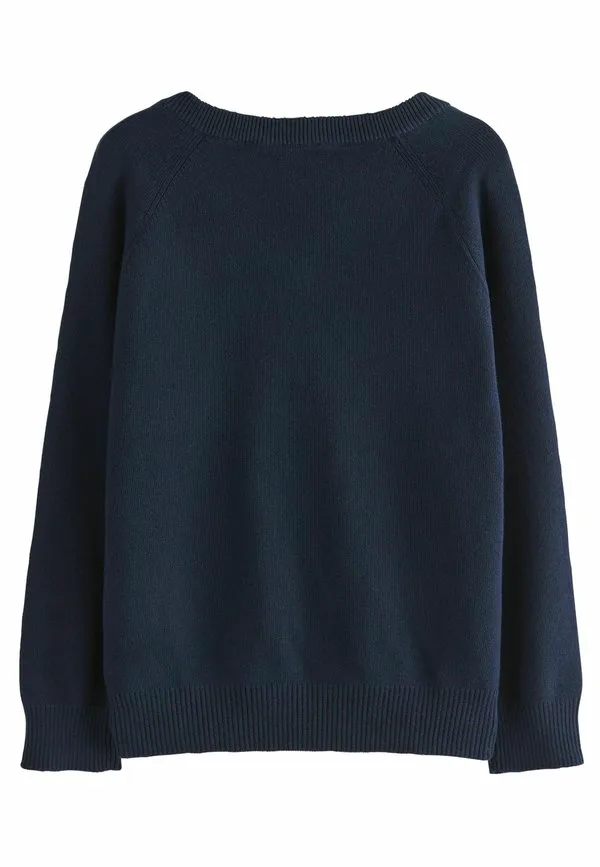 Джемпер с v-образным вырезом, стандартного кроя Next, Navy Blue — фото 2