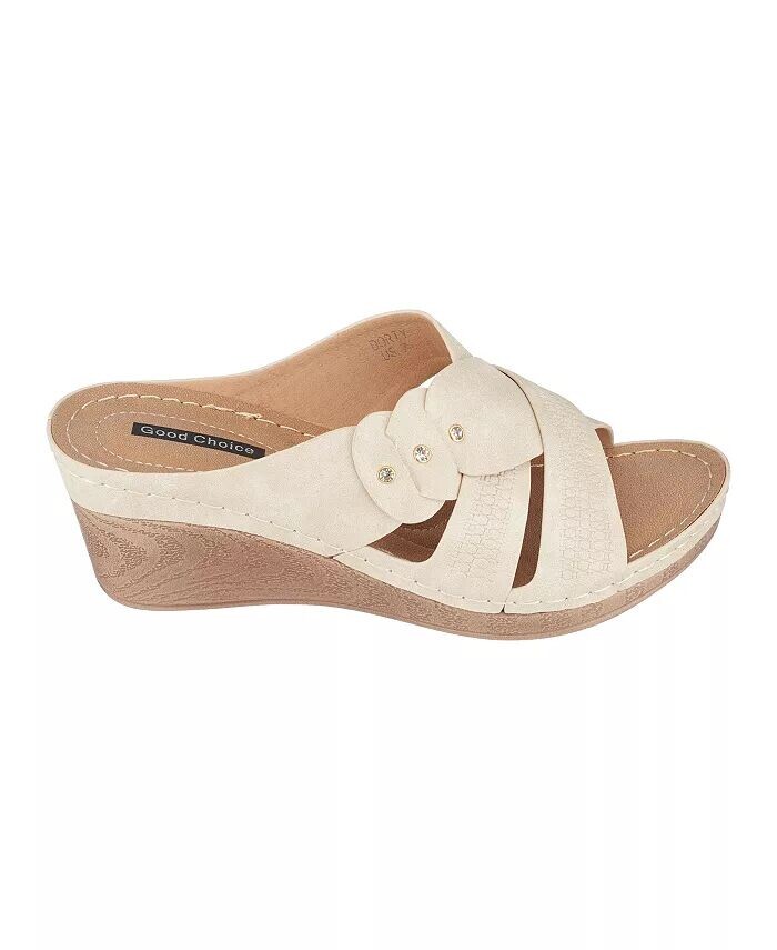 Женские босоножки Dorty на танкетке GC Shoes, белый — фото 2