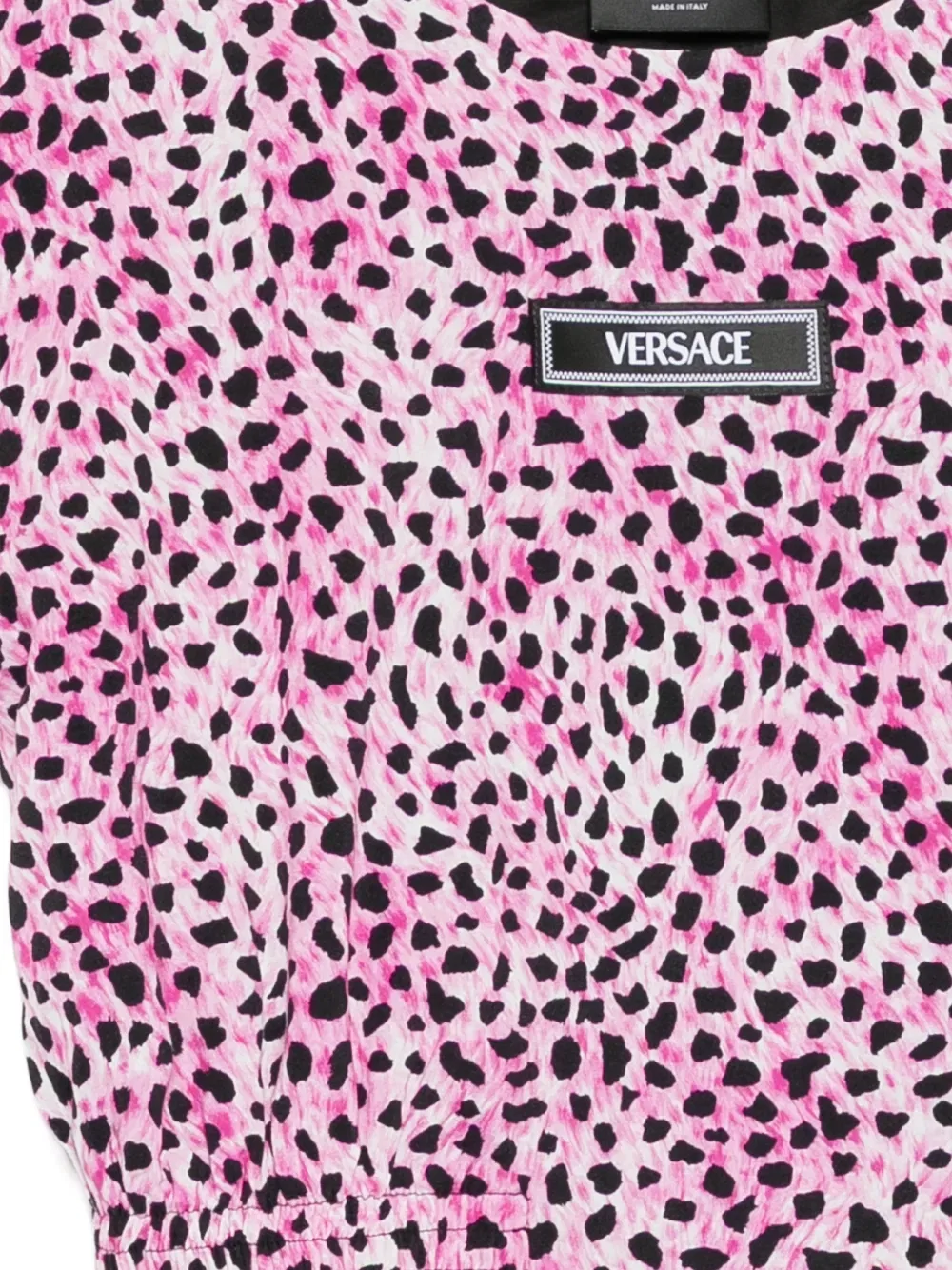 Платье с нашивкой-логотипом Versace Kids, розовый — фото 3