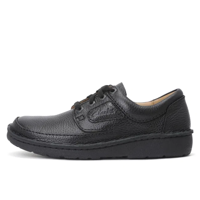 Мужские базовые повседневные комфортные туфли Clarks чёрные от Kumkang — фото 2