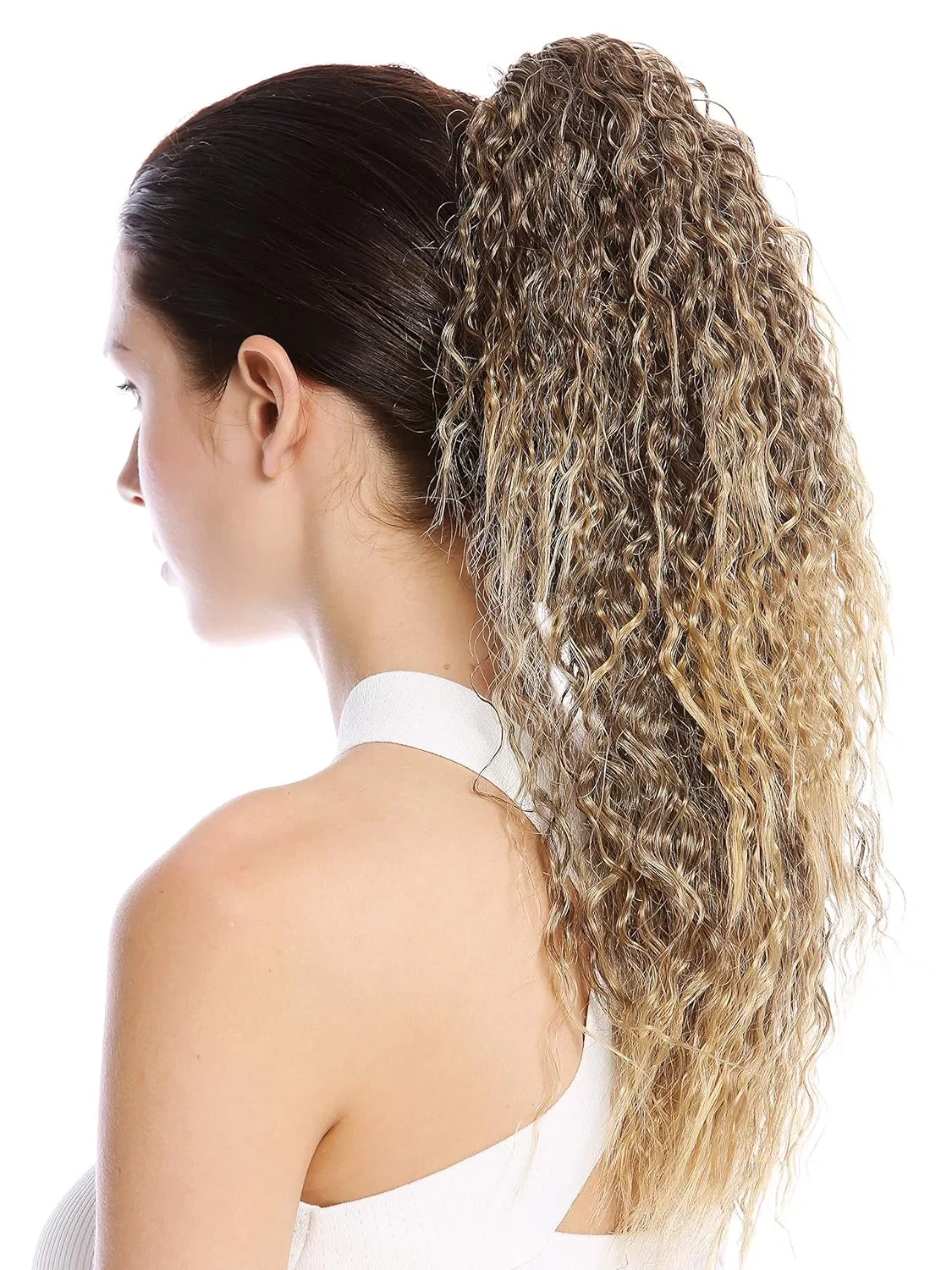 Шиньон-коса WIG ME UP N609-V-8T124, афро-кудри, коричнево-золотистый блонд, 45 см Wig Me Up, Brown/Blonde Mix (8T124)