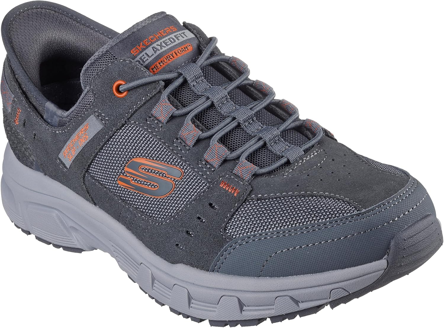 Мужские кроссовки Skechers Oak Canyon Consistent Winne с легким надеванием, оранжевый/серый — фото 4